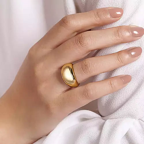 Gabriel & Co | 14K Yellow Gold High Polished Dome Ring