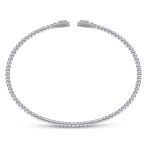 Gabriel & Co | 14K White Gold Bujukan Diamond Hexagon Split Bangle