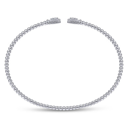 Gabriel & Co | 14K White Gold Bujukan Diamond Hexagon Split Bangle