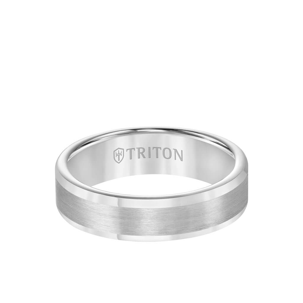 6MM Tungsten Carbide Ring - Satin Finish and Round Edge