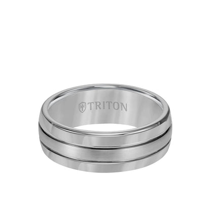 8MM Tungsten Carbide Ring - Bright Finish and Edge