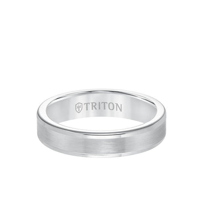 5MM Tungsten Carbide Ring - Satin Center and Round Edge