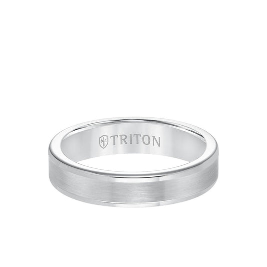 5MM Tungsten Carbide Ring - Satin Center and Round Edge