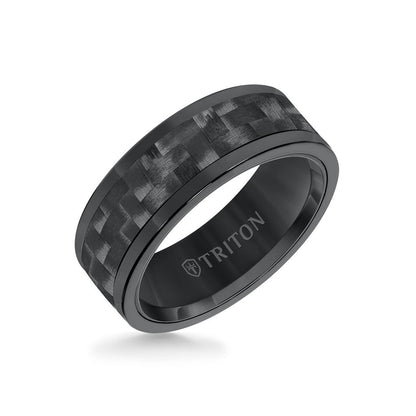 8MM Tungsten and Carbon Fiber Ring