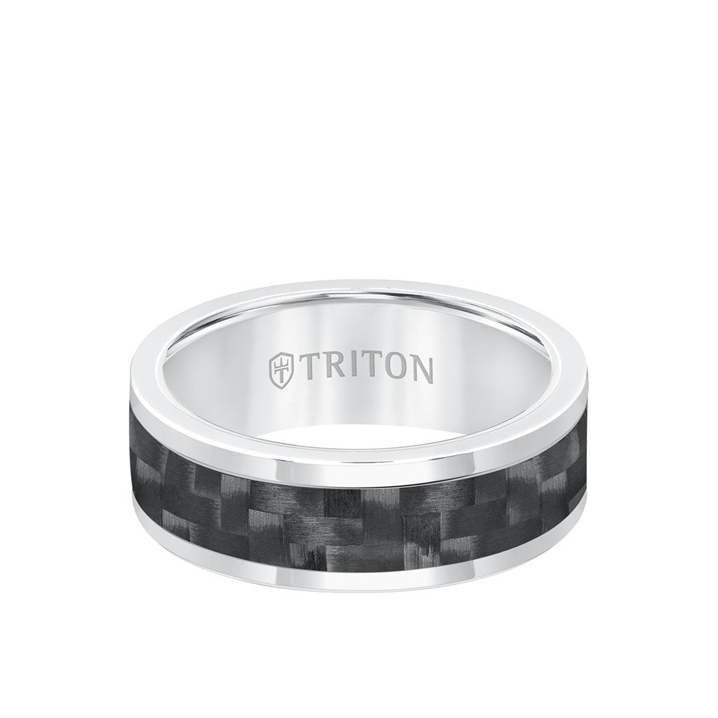 8MM Tungsten and Carbon Fiber Ring