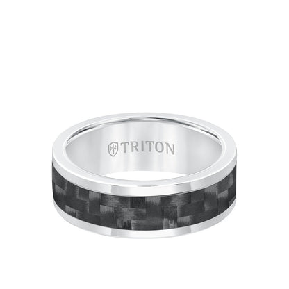 8MM Tungsten and Carbon Fiber Ring