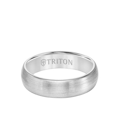 6MM Tungsten Carbide Ring - Satin Finish and Rolled Edge