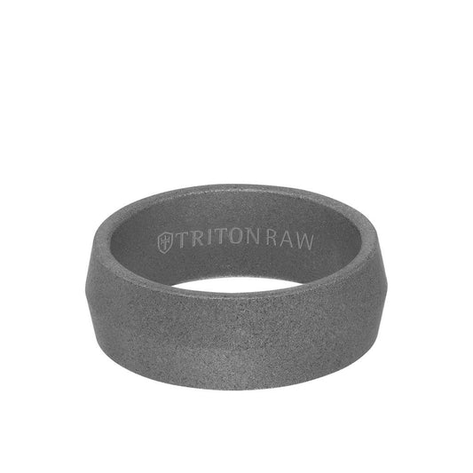 8MM Tungsten RAW Ring - Sandblasted Matte Finish and Knife Edge