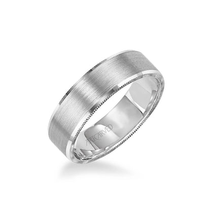 6MM Men's Wedding Band - Satin Finish and Coin Edge