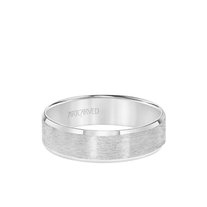 6MM Men's Classic Wedding Band - Satin Finish and Bevel Edge