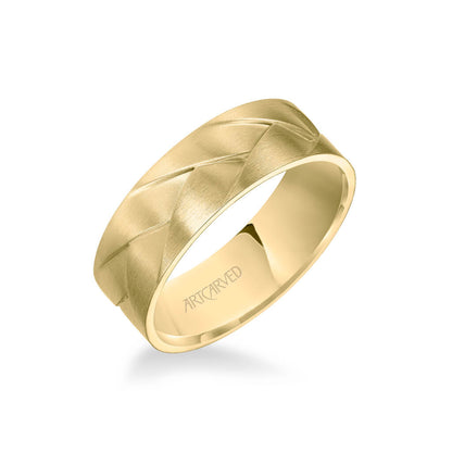 7MM Men's Wedding Band - Intertwined Woven Design with Satin Finish