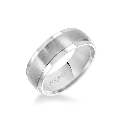 8MM Men's Classic Wedding Band - Satin Finish and Flat Edge