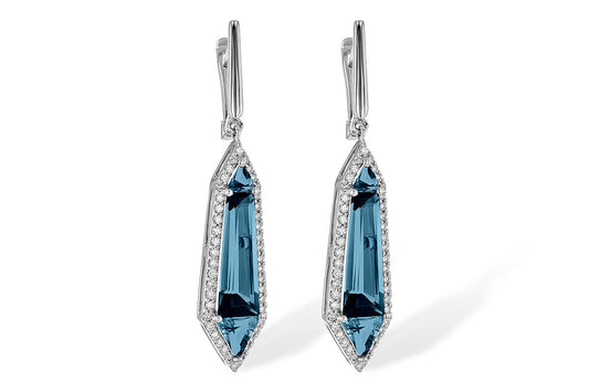 Blue Topaz Drop Earrings