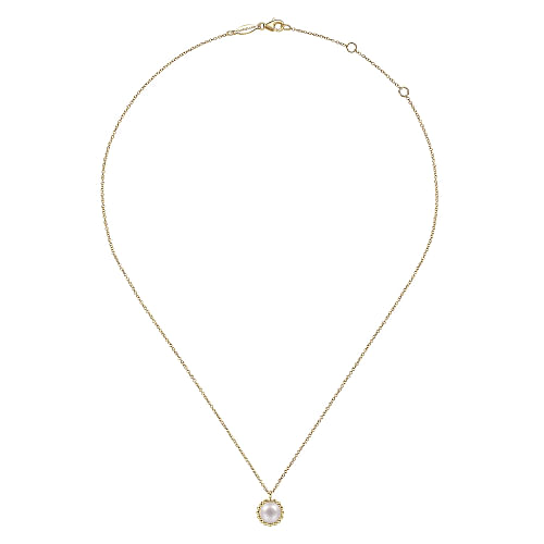 Gabriel & Co | 14K Yellow Gold Bujukan Pearl Pendant Necklace