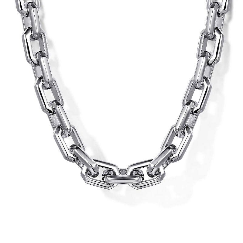 Gabriel & Co | 22" 925 Sterling Silver Faceted Chain Necklace