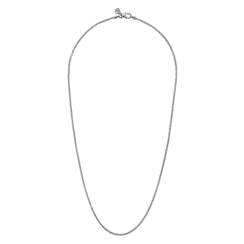 Gabriel & Co | 24 Inch 925 Sterling Silver Men's Wheat Chain Necklace