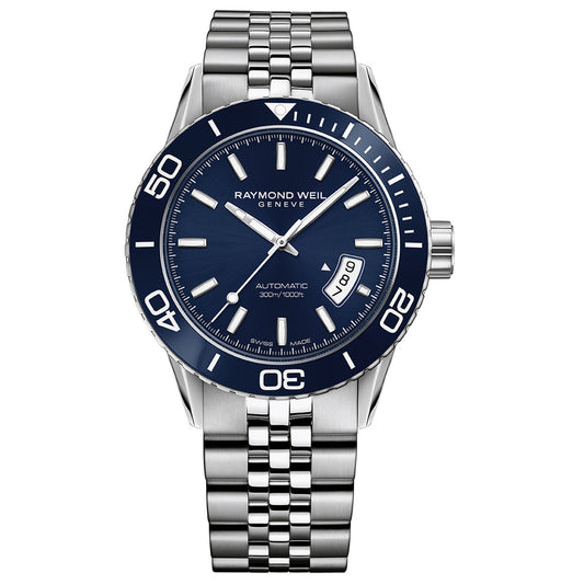 Raymond Weil - Freelancer Diver Blue Dial & Bezel 42.5 mm - 2760-ST3-50001