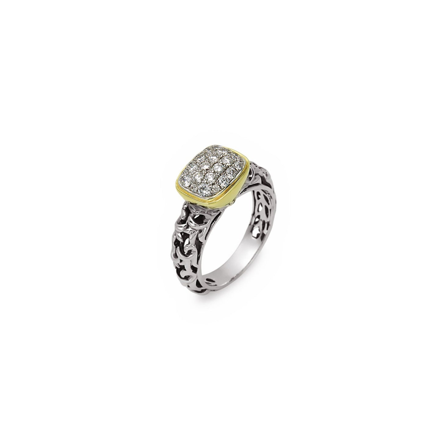 Silver Ivy Petite Pave Ring