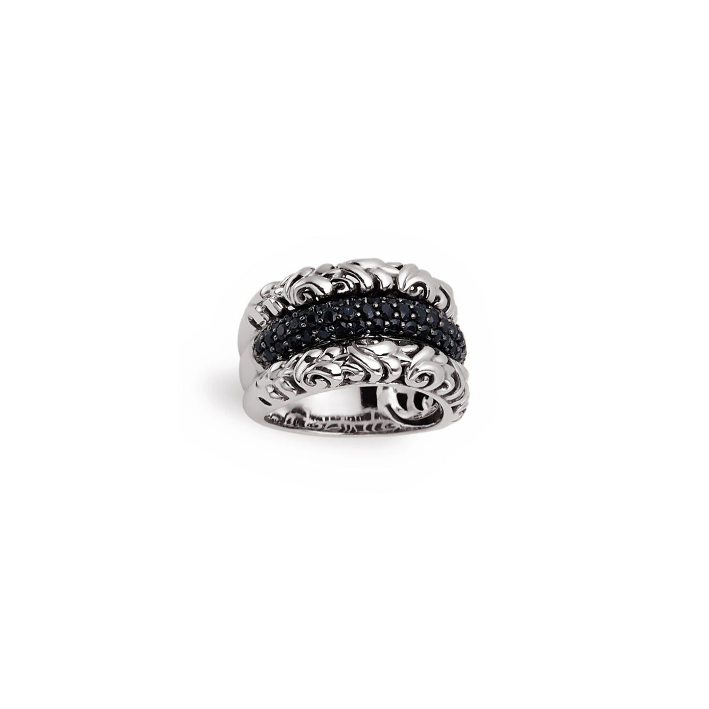 Silver Ivy Divide Band Ring