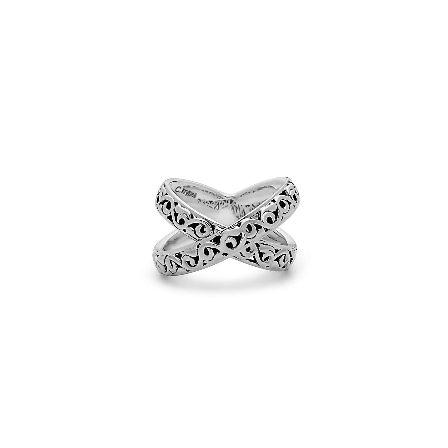 Silver Ivy X Ring