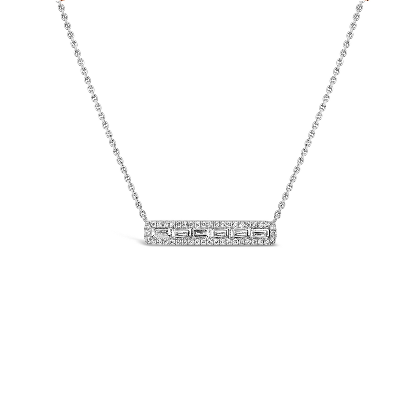 Diamond Baguette Bar Pendant