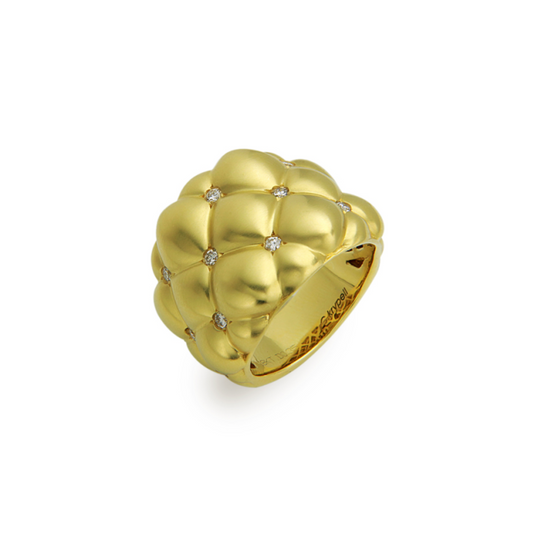 Diamond Tufted Gold Ring