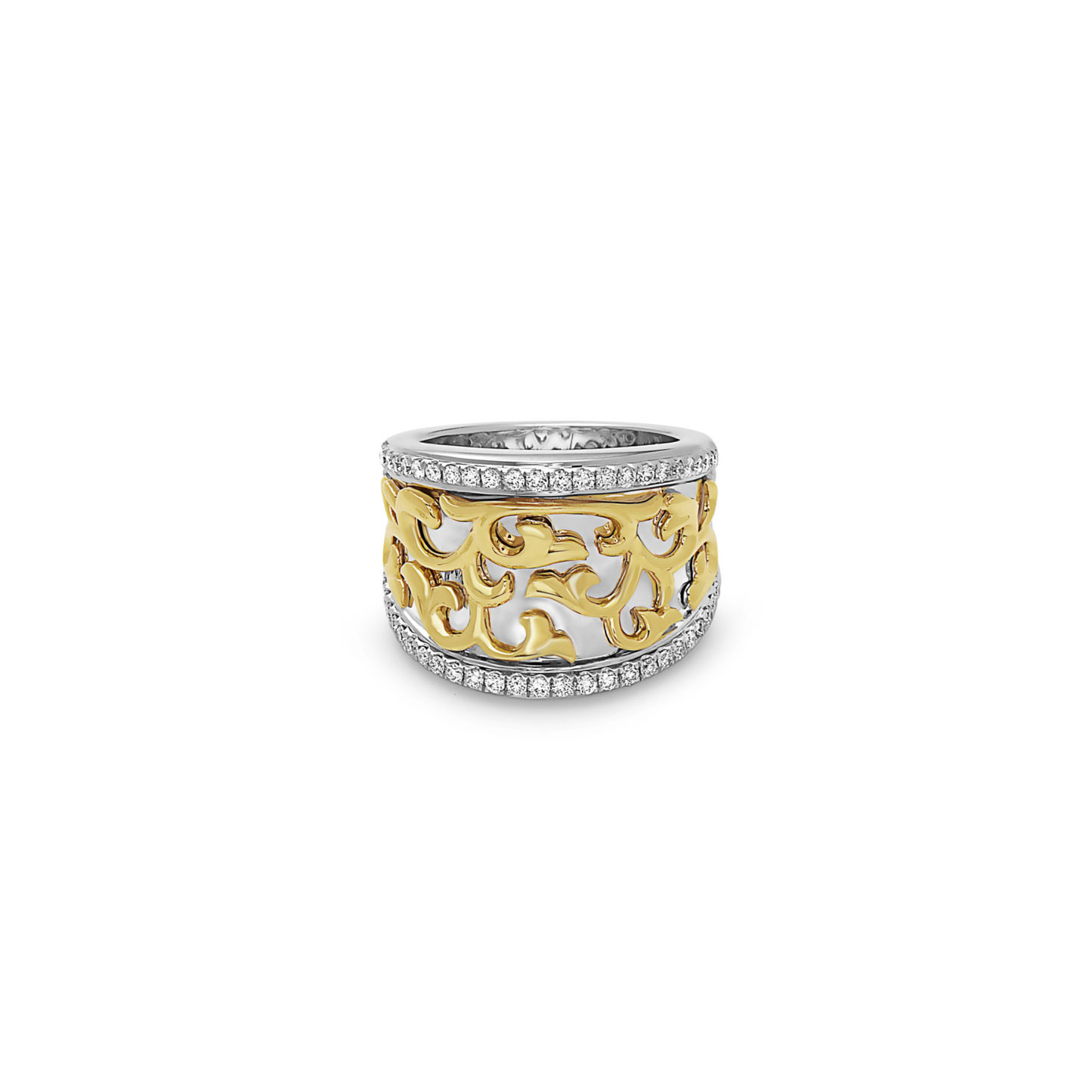 Diamond Ivy Lace Classic Band Ring