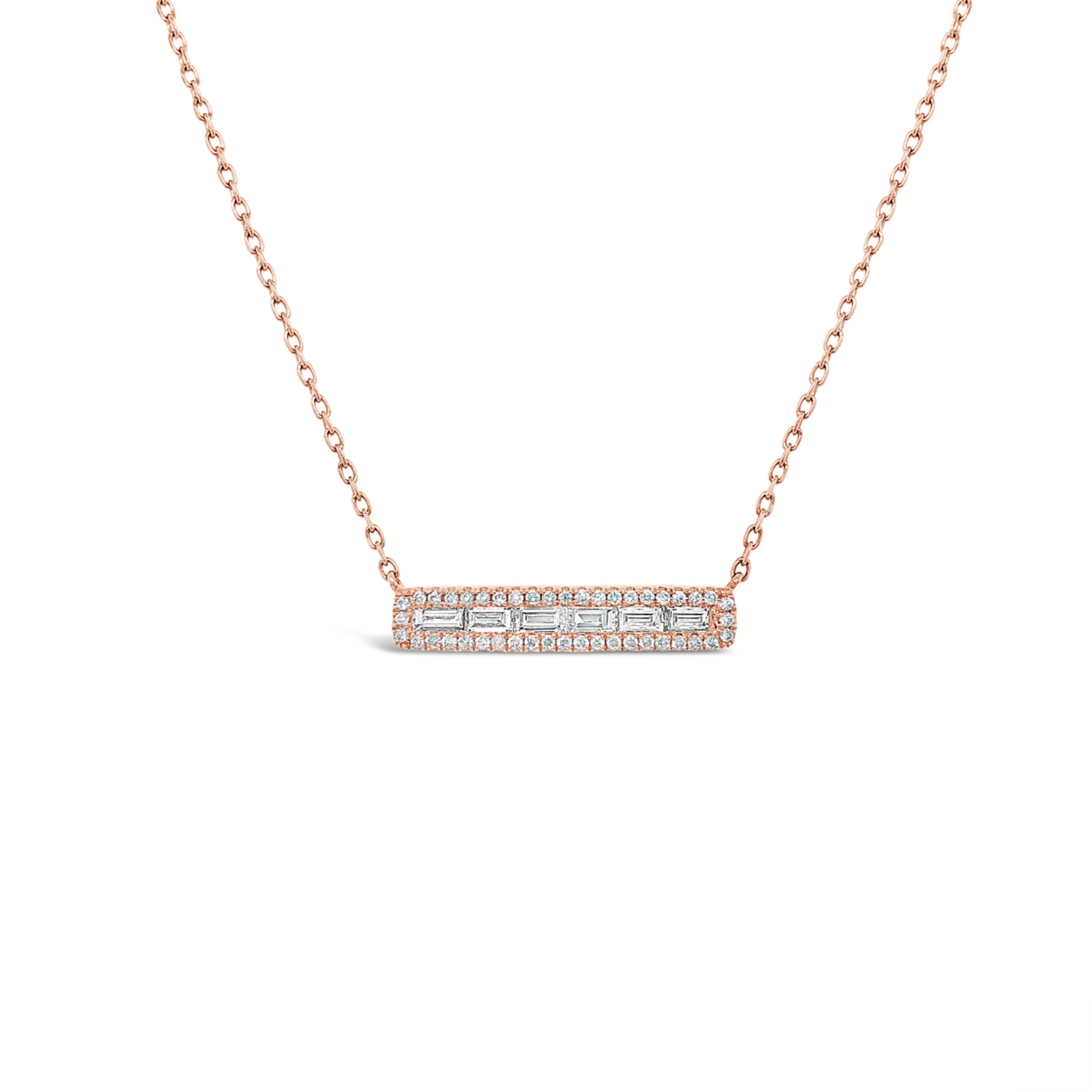 Diamond Baguette Bar Pendant