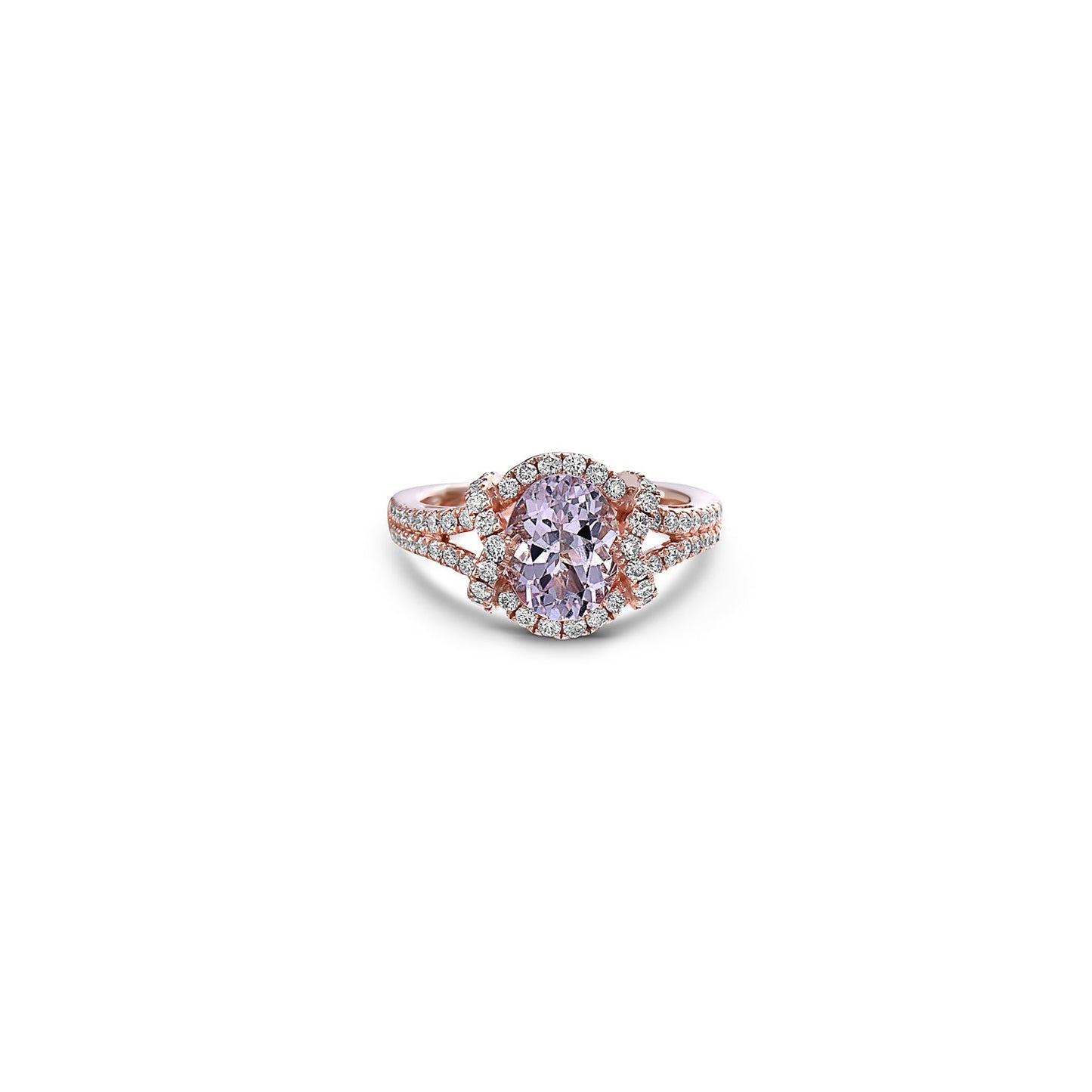 Pastel Diamond Oval Quatrefoil Ring