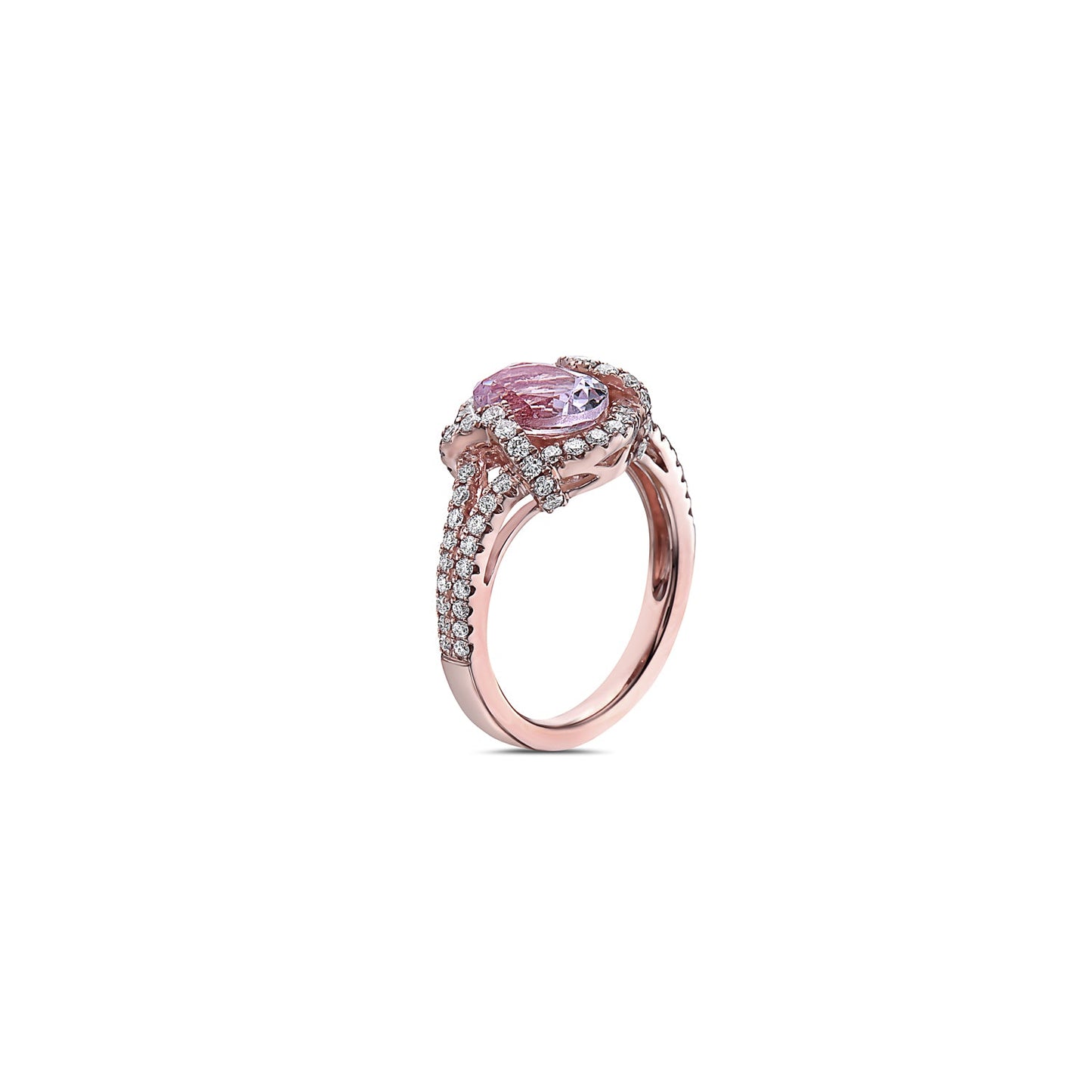 Pastel Diamond Oval Quatrefoil Ring