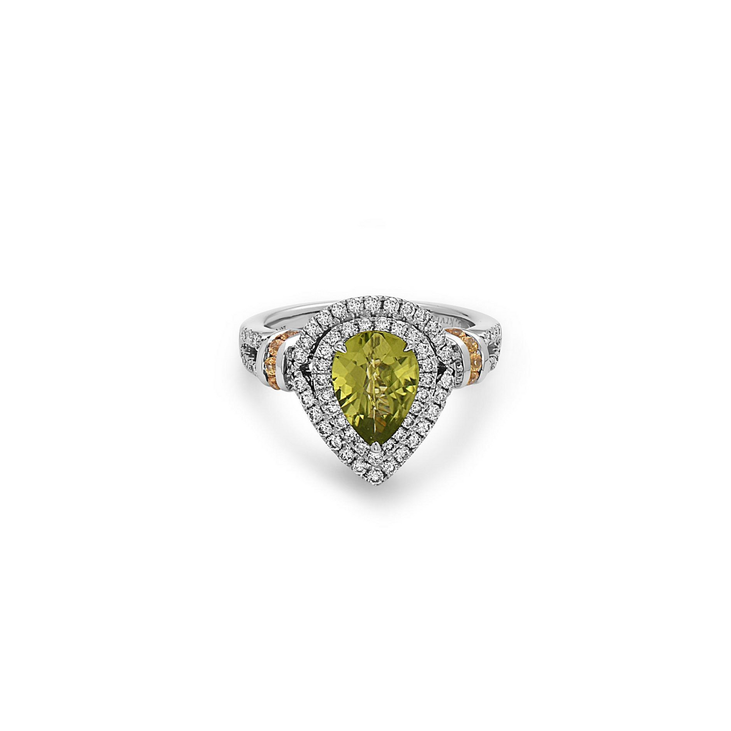 Pastel Diamond Pear Shaped Ring