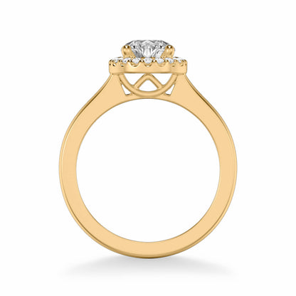 Allison Classic Round Halo Diamond Engagement Ring