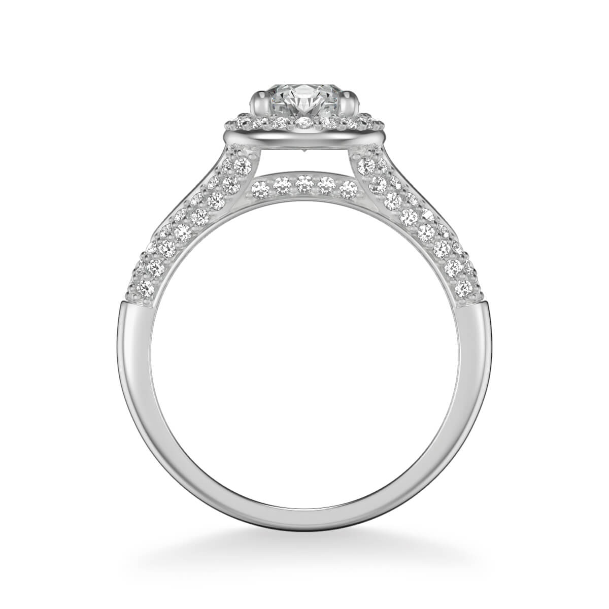 Reese Classic Round Halo Diamond Engagement Ring