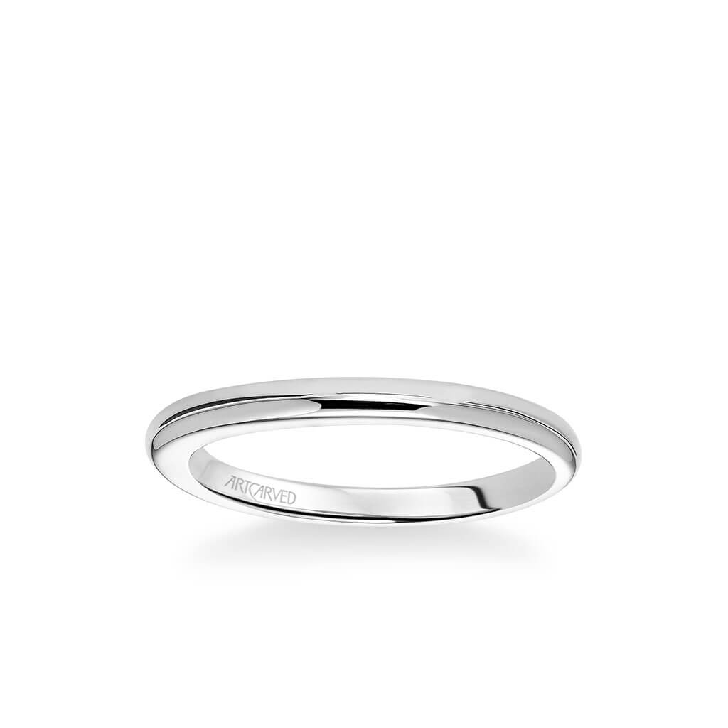 April Contemporary Polished Wedding Band