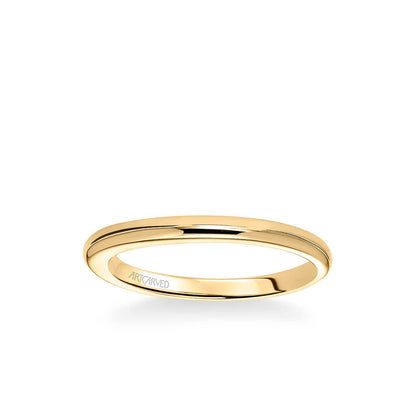 April Contemporary Polished Wedding Band