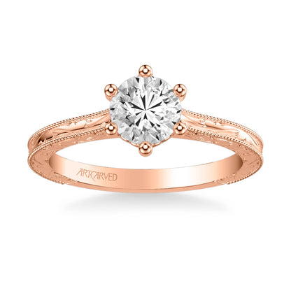 Gretchen Vintage Solitaire Diamond Engagement Ring