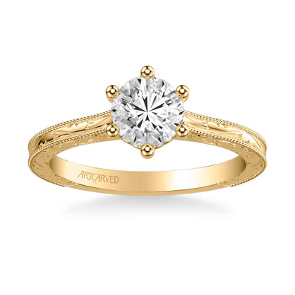 Gretchen Vintage Solitaire Diamond Engagement Ring