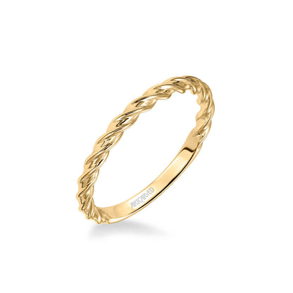 Joanna Contemporary Polished Rope Wedding Band