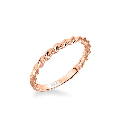 Jolie Contemporary Polished Rope Wedding Band