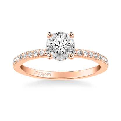 Sybil Classic Side Stone Diamond Engagement Ring