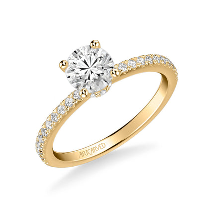 Sybil Classic Side Stone Diamond Engagement Ring