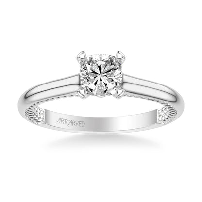 Cameron Contemporary Solitaire Rope Diamond Engagement Ring