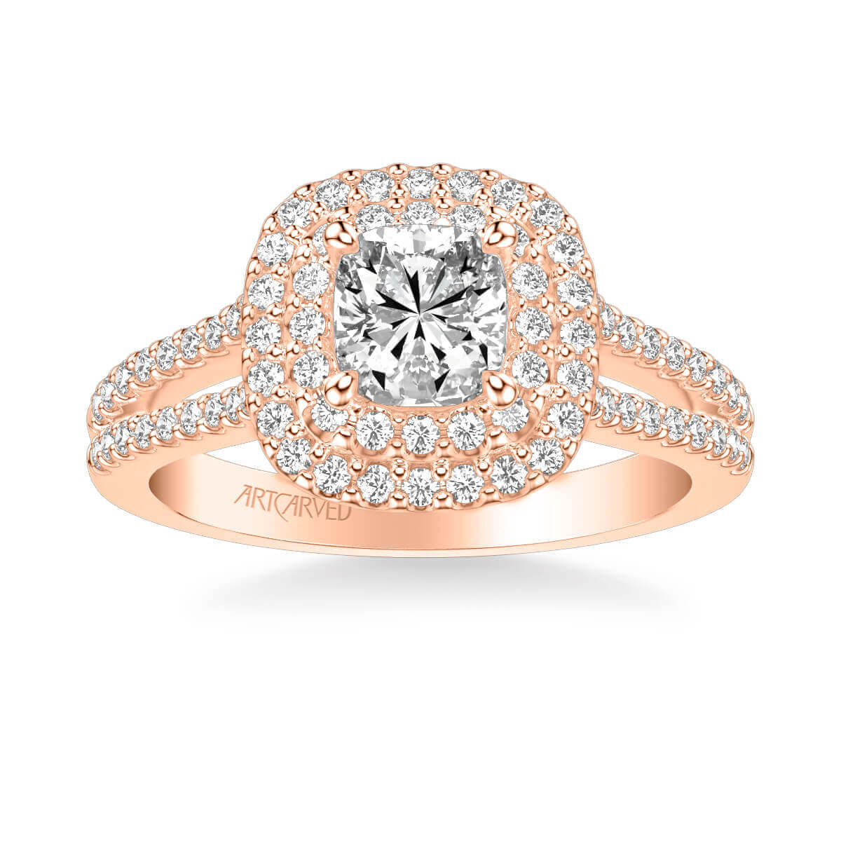 Dorothy Classic Cushion Halo Diamond Engagement Ring