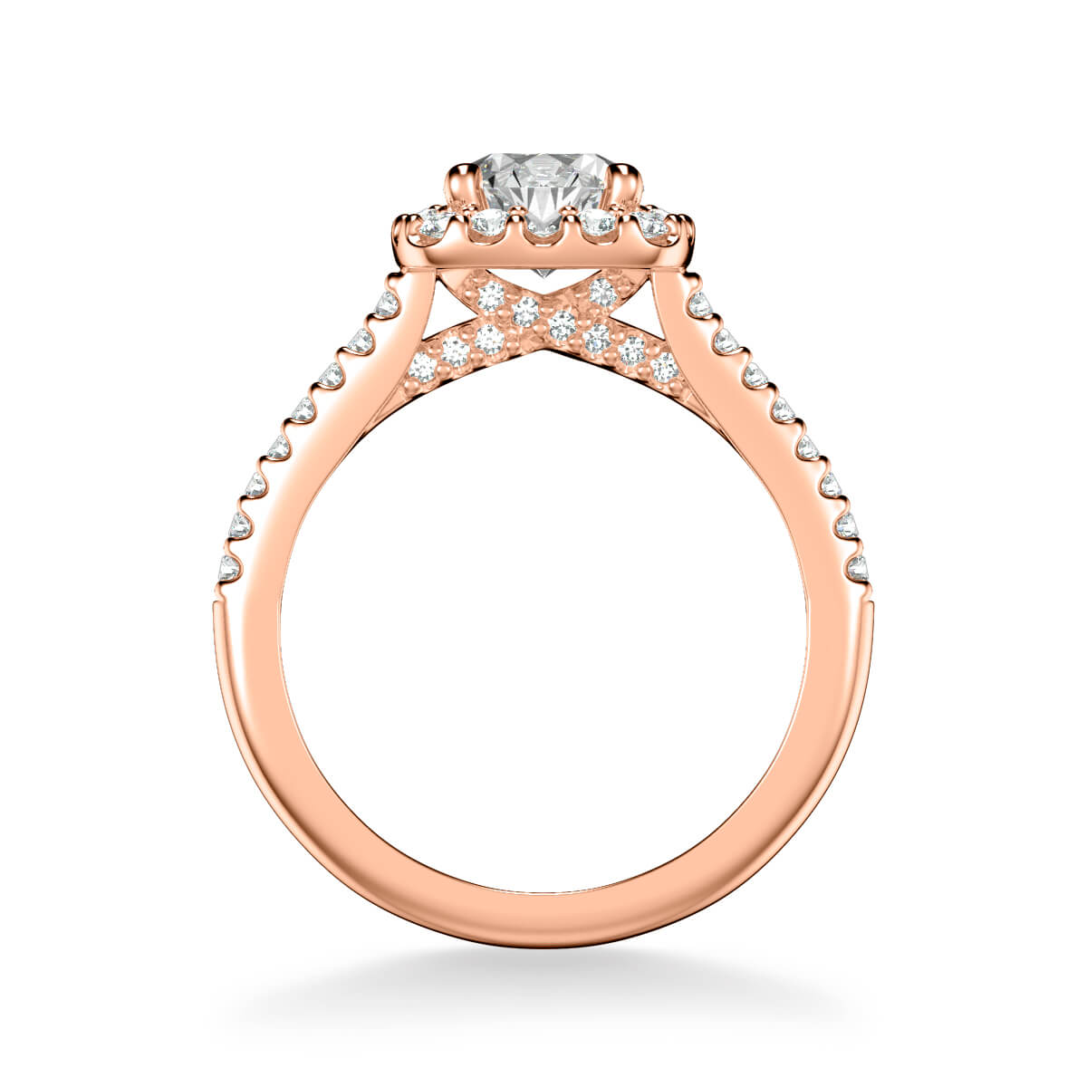 Liv Classic Round Halo Diamond Engagement Ring