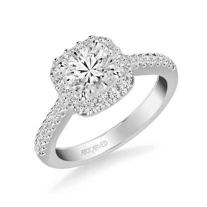 Liv Classic Round Halo Diamond Engagement Ring