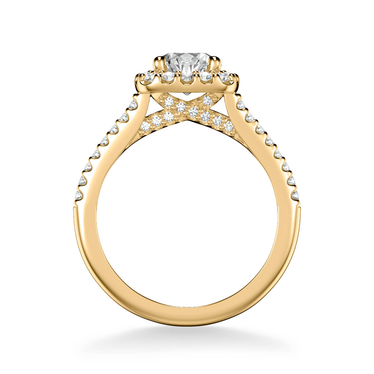 Liv Classic Round Halo Diamond Engagement Ring