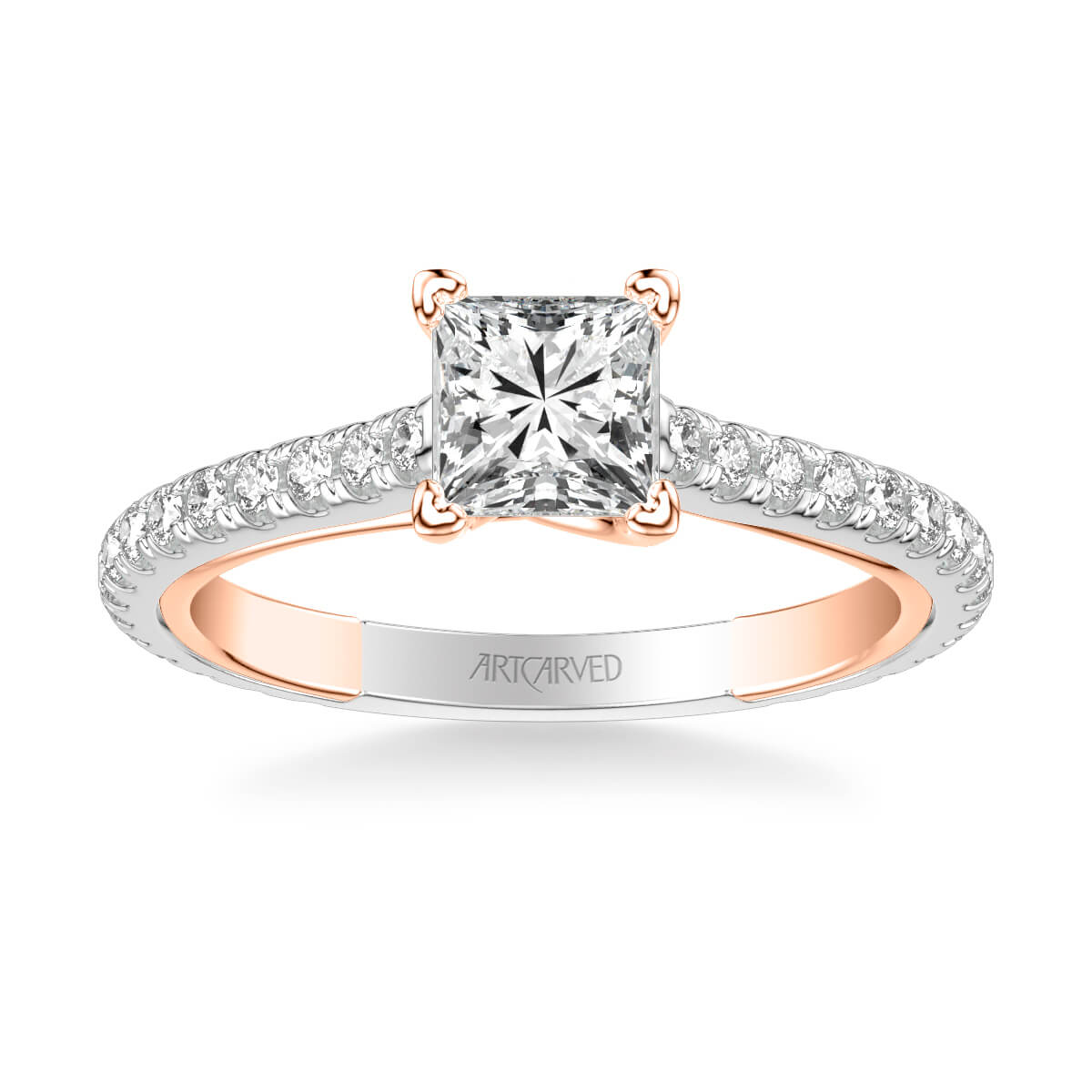 Carmen Contemporary Side Stone Twist Diamond Engagement Ring