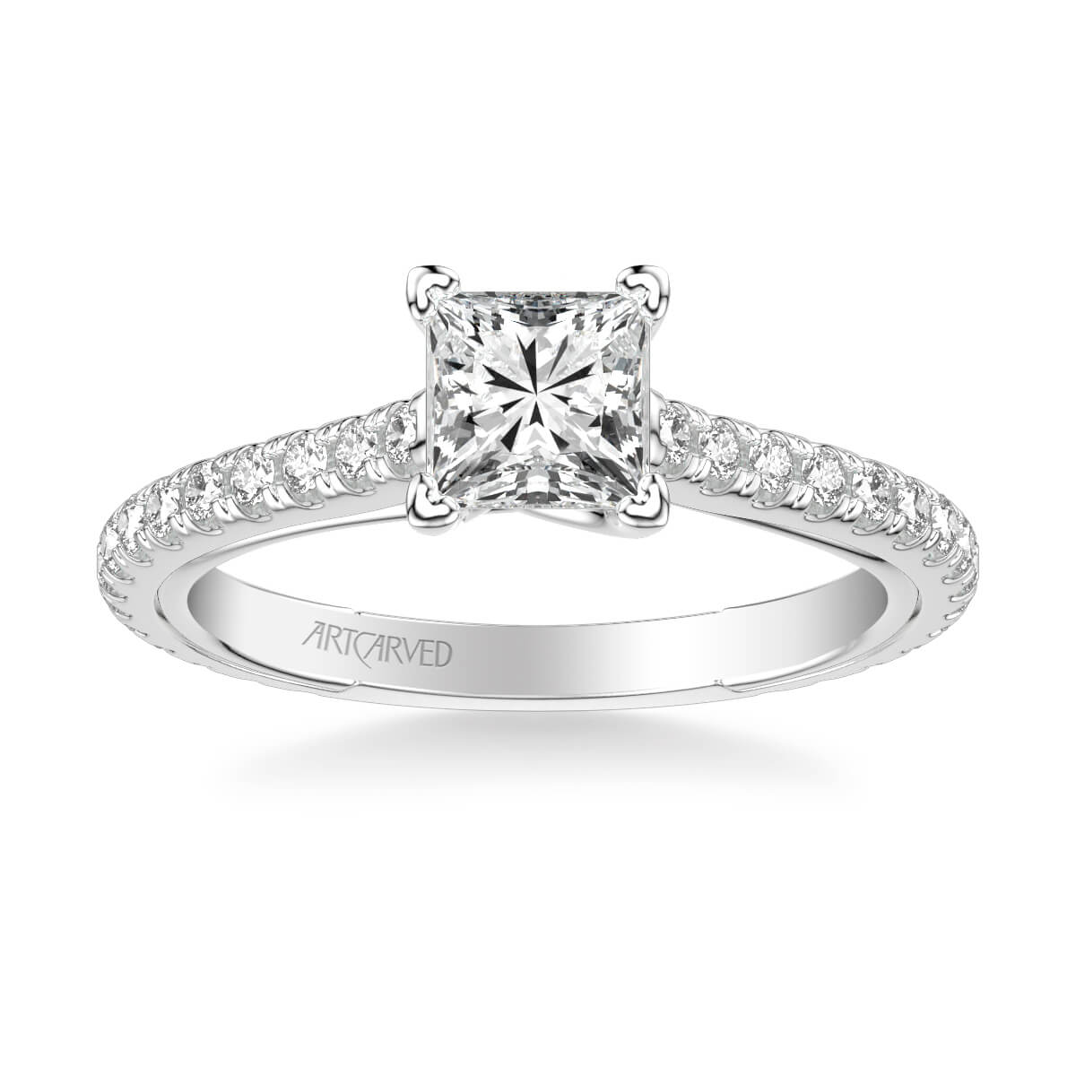 Carmen Contemporary Side Stone Twist Diamond Engagement Ring