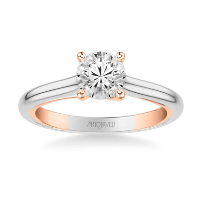 Tayla Contemporary Solitaire Twist Diamond Engagement Ring