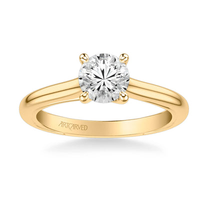 Tayla Contemporary Solitaire Twist Diamond Engagement Ring